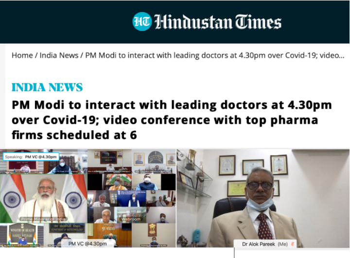 LMHI Past President Dr. Alok Pareek was invited by the Prime Minister of India