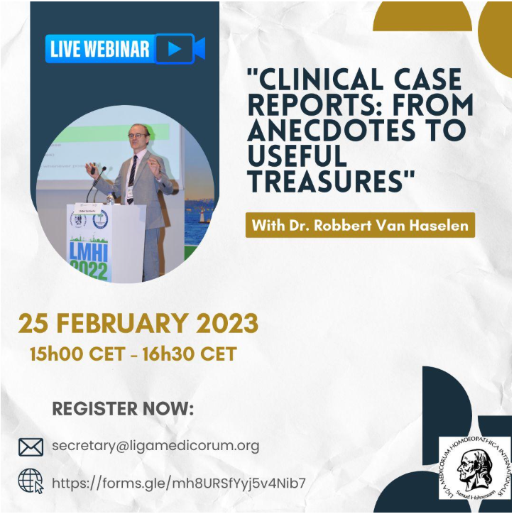 LIVE WEBINAR BY DR. ROBBERT VAN HASELEN 25 FEB 2023